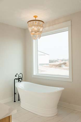 Custom finishes throughout Lancaster walkout home