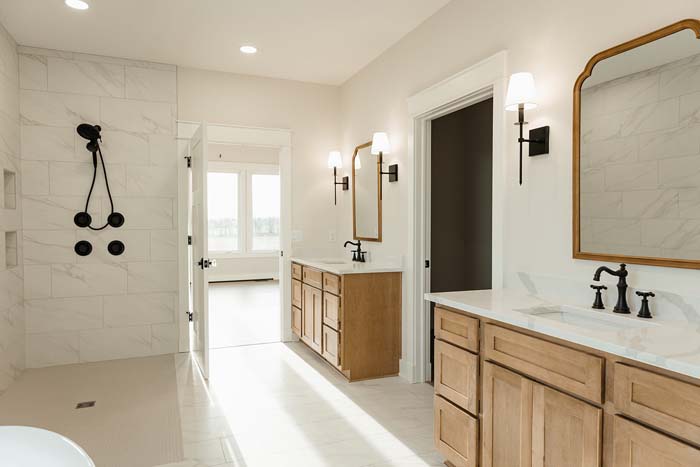 Open concept kitchen, dining, and living area