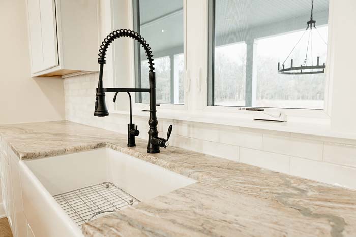 Primary bath with double vanity and walk-in shower