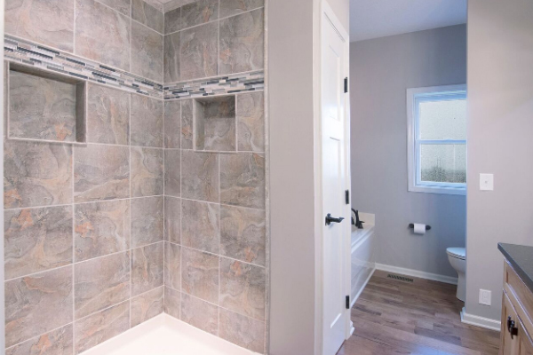 stone wall bathroom shower