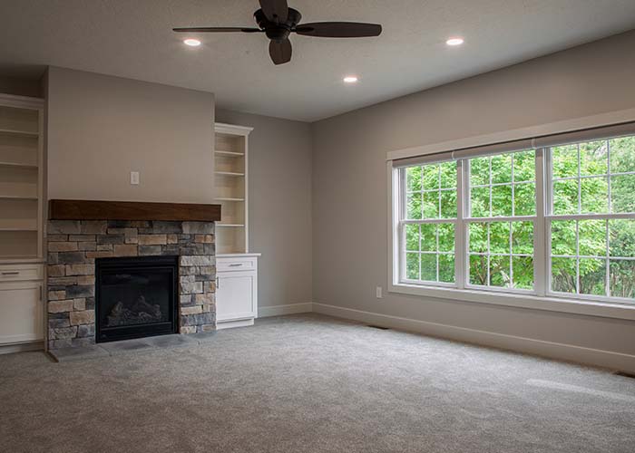 large windows in living room area